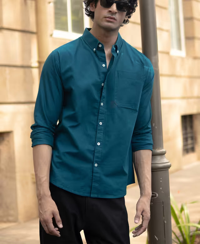 Teal Lightweight Oxford Shirt
