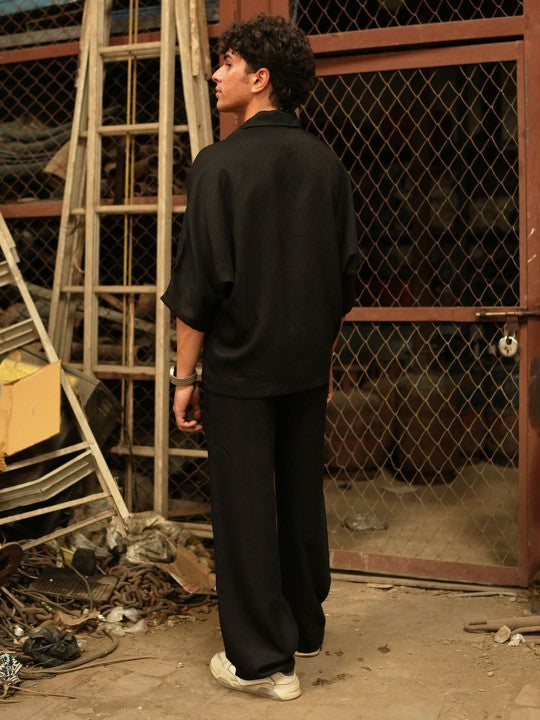 Shirt Collar Short Sleeves Shirt With Trouser Co-Ords