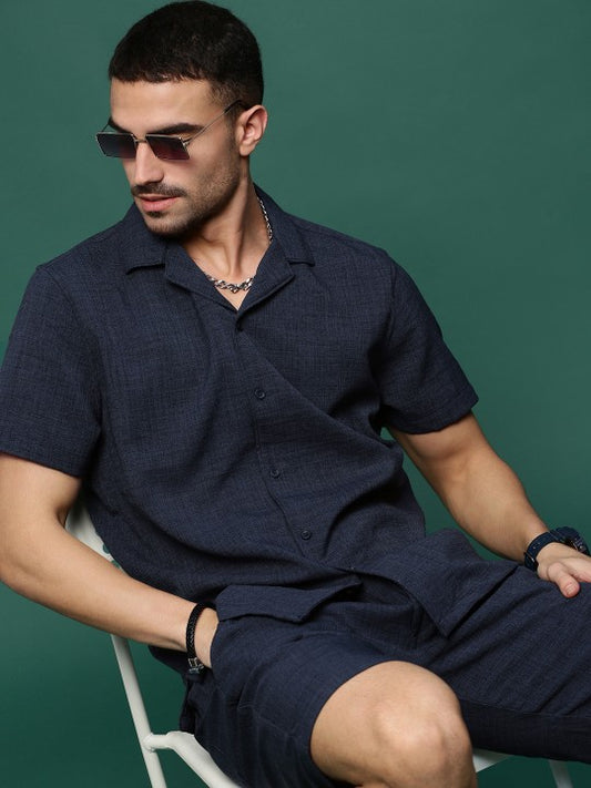 Cuban Collar Shirt With Shorts Co-Ords
