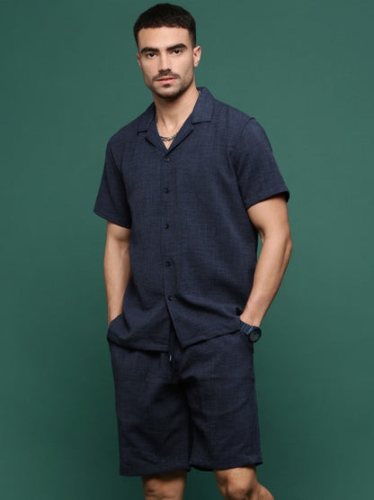 Cuban Collar Shirt With Shorts Co-Ords
