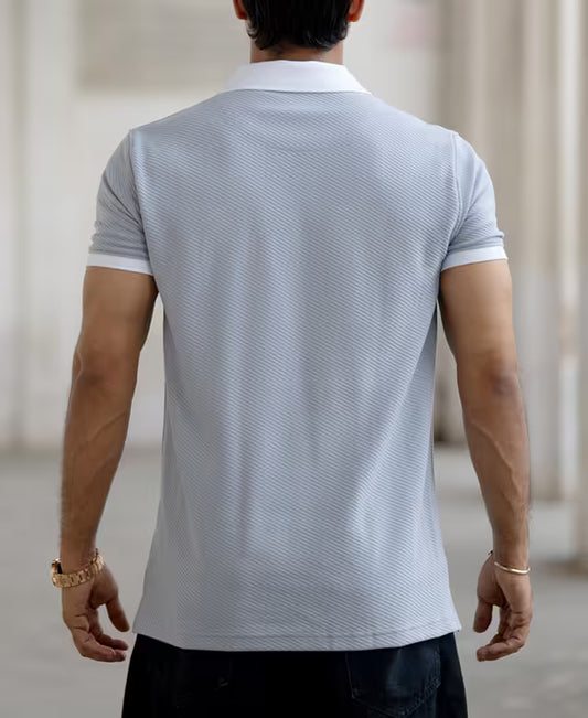 Cloud Blue Regular Fit Half Sleeves T-Shirt