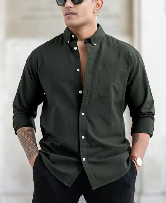 Olive Oxford Shirt