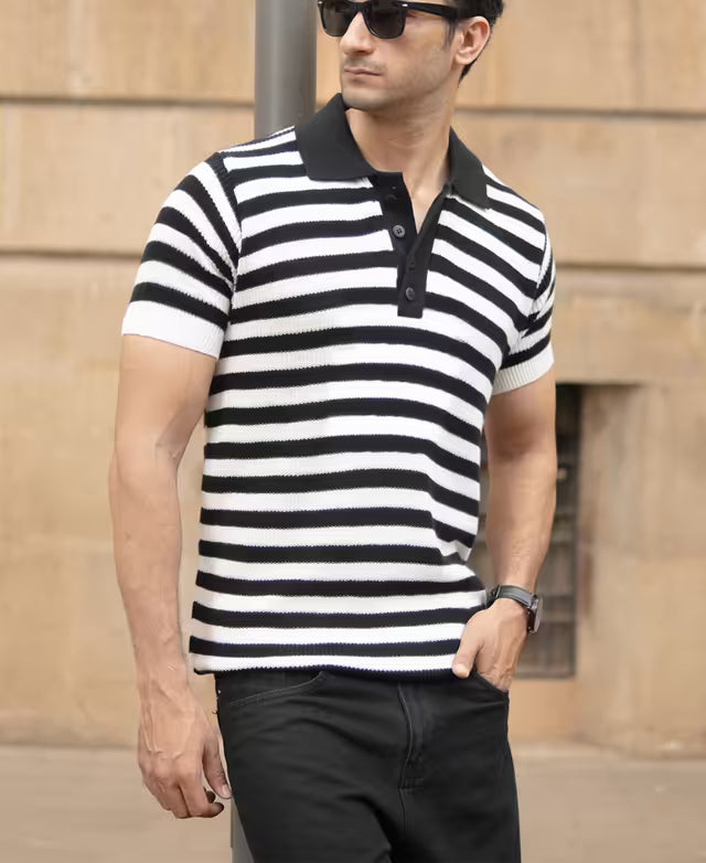 Black And White Stripe T-Shirt