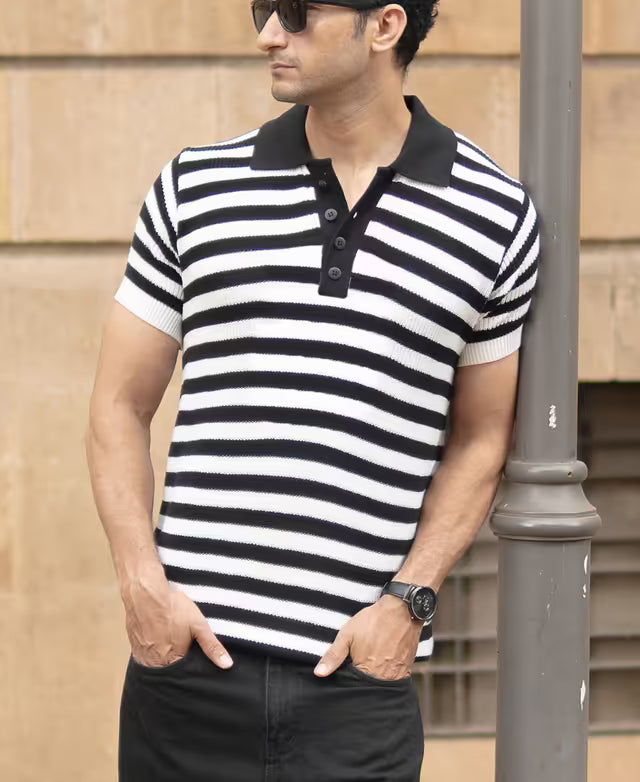 Black And White Stripe T-Shirt