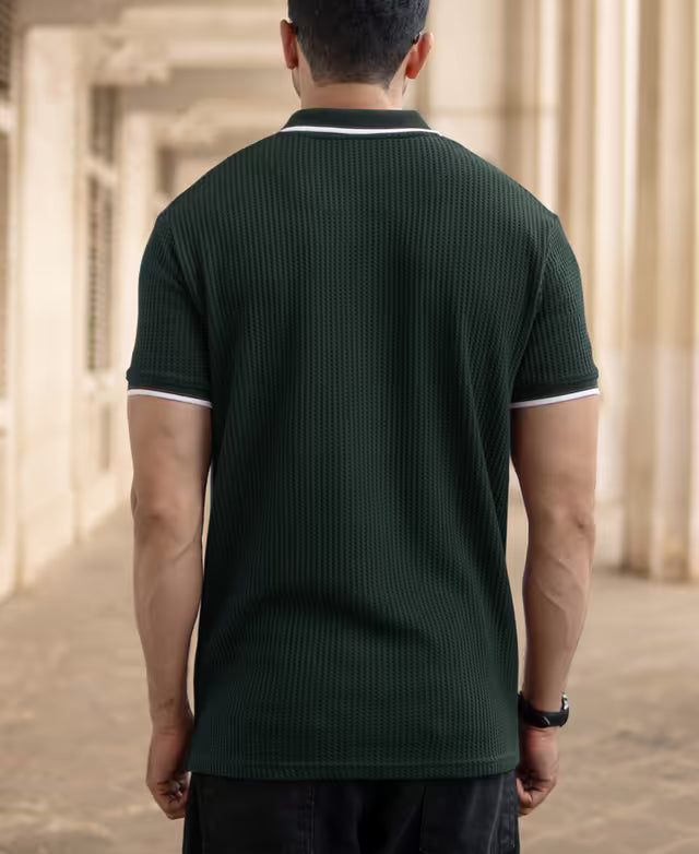 Pine Green Structured Polo T-Shirt