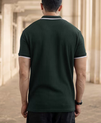 Pine Green Structured Polo T-Shirt