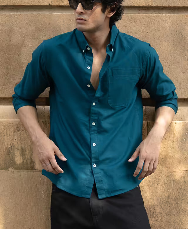 Teal Lightweight Oxford Shirt