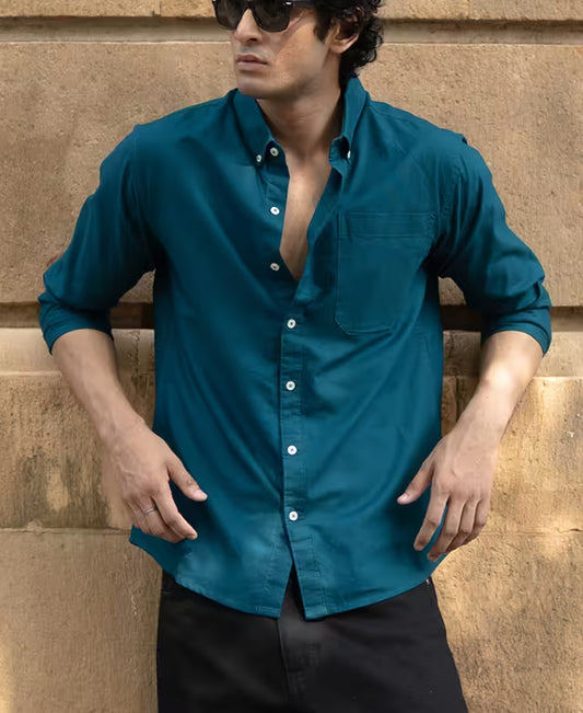 Teal Lightweight Oxford Shirt