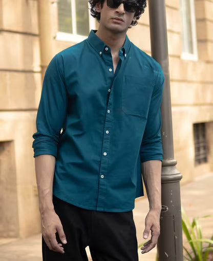 Teal Lightweight Oxford Shirt