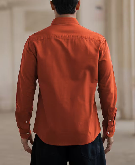 Rust Lightweight Shirt With Pocket