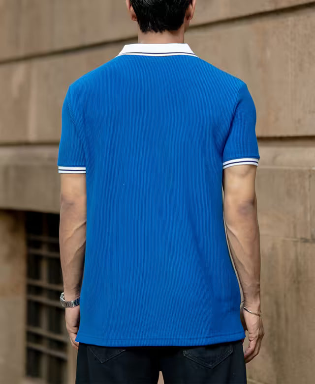 Royal Contrast Collar Polo T-Shirt
