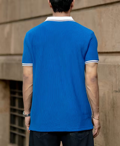 Royal Contrast Collar Polo T-Shirt