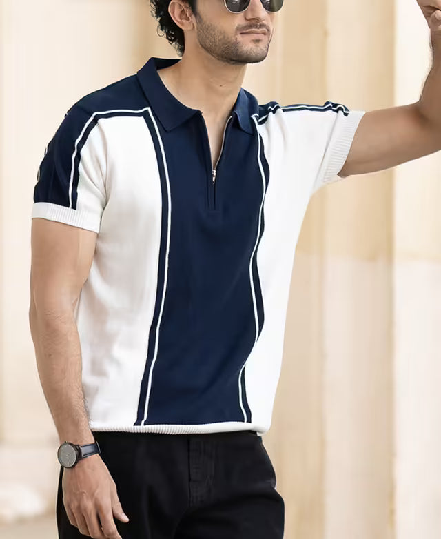 Navy Regular Fit Half Sleeve T-Shirt