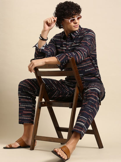 Men Pure Cotton Printed Co-Ords