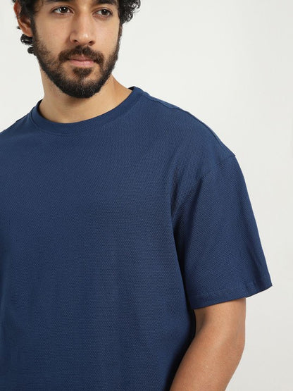 Oversized Textured T-shirt and Joggers Co-ord Set