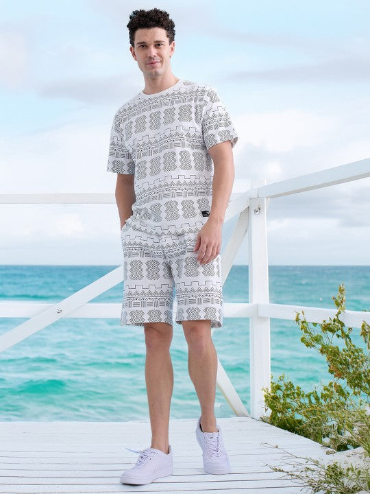 Printed T-Shirt With Shorts Co-Ords