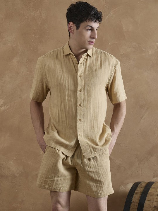 Cotton Shirt With Shorts Co-Ords