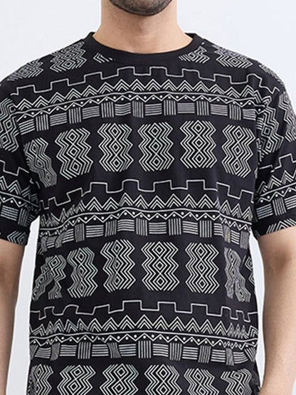 Printed Round Neck Half Sleeves Pure Cotton T-Shirt With Shorts Co-Ords