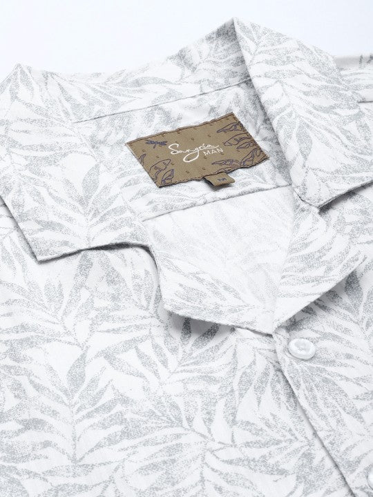 Men Printed Cotton Shirt with Shorts co-Ords set