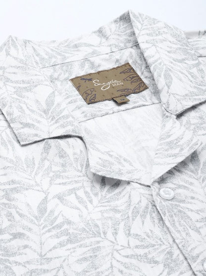 Men Printed Cotton Shirt with Shorts co-Ords set