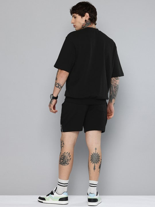 Pure Cotton Printed Loose Fit T-shirt & Shorts Co-Ords