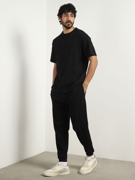 Oversized Textured T-shirt and Joggers Co-ord Set